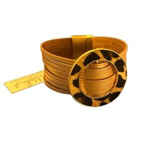 Leopard Print Gold Bracelet